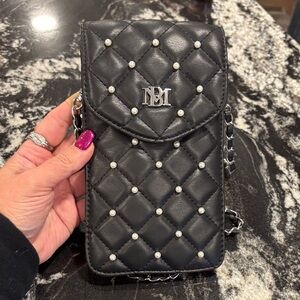 Badgley Mischka Black Quilted Crossbody Bag